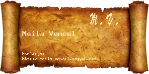 Meila Vencel névjegykártya